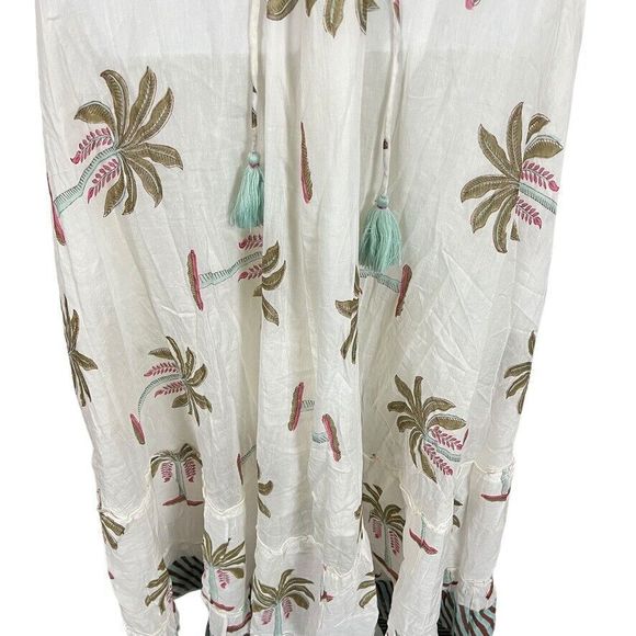 Roberta Roller Rabbit Morjim Palm Venezia Maxi Silk & Cotton Womens Dress NWT L - Picture 11 of 16